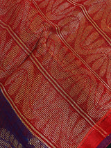 Dual Shade Purple Linen Handwoven Saree - Kaash Collection