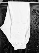 Boys White Lucknowi Chikankari Kurta Pajama for Boys | Pure Cotton - Kaash Collection