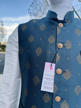 Slate Sliver Grey Color Modi Nehru Jacket For Men | Waist Coat | Jacket for Kurta | Gift For Him | Wedding Kurta | Party Wear Kurta Jackets - Kaash Collection