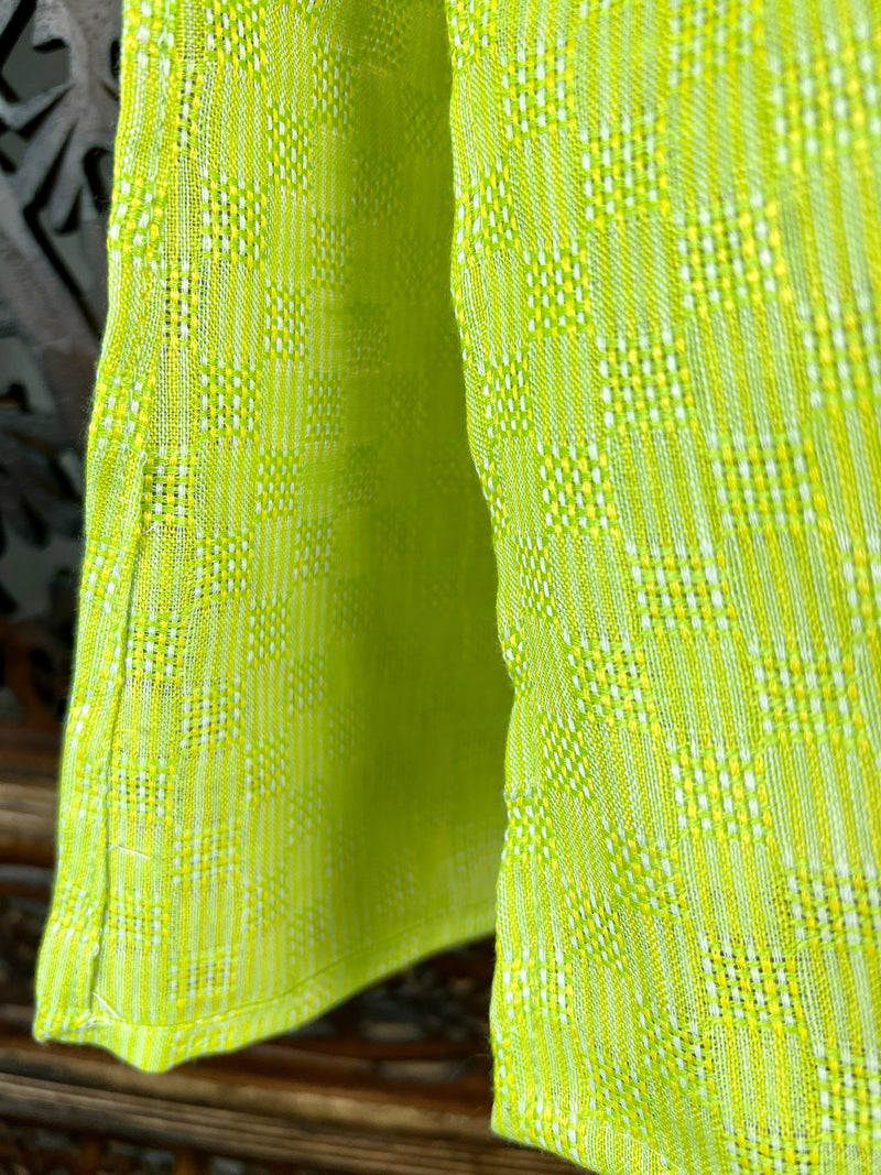 Boys Parrot Green Cotton Kurta Pajama for Set - Kaash Collection