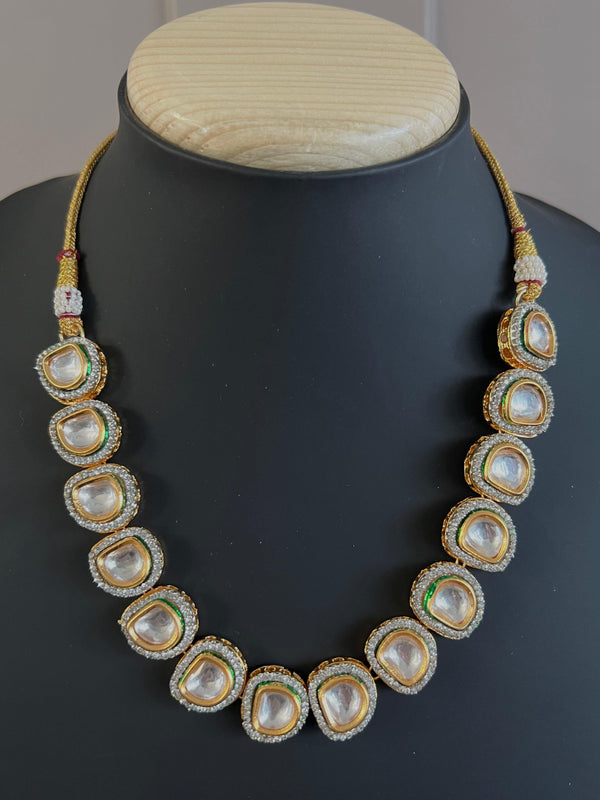 Kundan Necklace Set with Zircon |  Meenakari Work | Indian Kundan Jewelry Set | Kundan jewelry | Kundan Set | Gift For Her | Party Jewelry - Kaash Collection