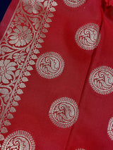 Red Banarasi Silk Chakra Designer Dupatta | Light Weight Dupatta  | Stole | Scarf | Benarasi Dupatta | Gift For Her | Kaash Collection - Kaash Collection