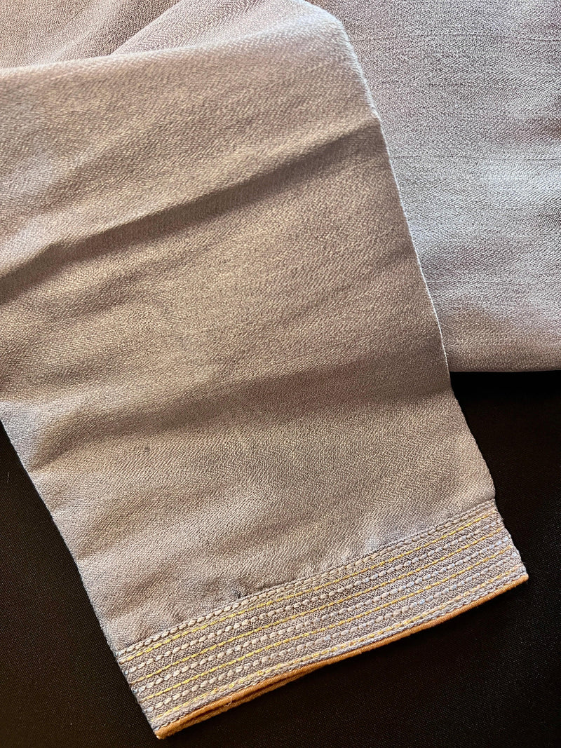 Grey Color Soft Silk Men Kurta Pajama | Mens Ethnic Wear| Indian Wedding Wear Kurta Pajama | Kurta Pajama for Men | Festival Collection - Kaash Collection