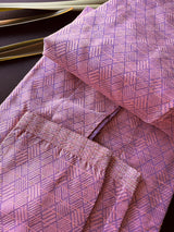 Lavender Purple Men Kurta Pajama Set with tiny Sequin Work | Self Embroidered Material | Designer Indian Mens Wear | Kurta for Mens - Kaash Collection