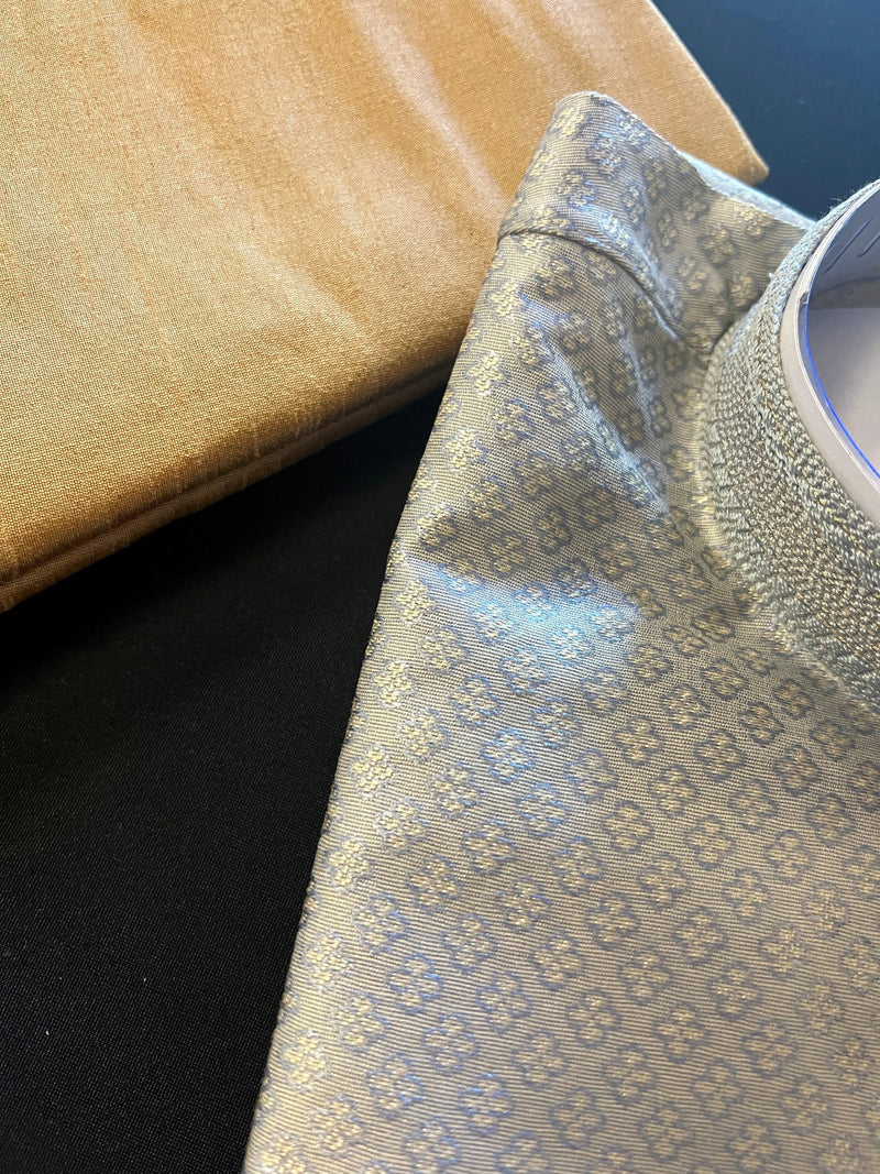 Sliver Grey Soft Silk Color Kurta Pajama Set with butti design on the Kurta | Kurta Pajama for Men | Men Ethnic Wear | Grey Kurta Sets - Kaash Collection