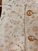 Designer Gold Modi Nehru Jacket For Men | Waist Coat | Jacket for Kurta | Gift For Him | Wedding Kurta |  Kaash Collection - Kaash Collection