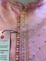 Designer Premium Ice-Cream Pink Color Men Kurta Pajama Set for Men in Soft Silk | Mens Ethnic Wear| Indian Men Clothing | Kurta for Men - Kaash