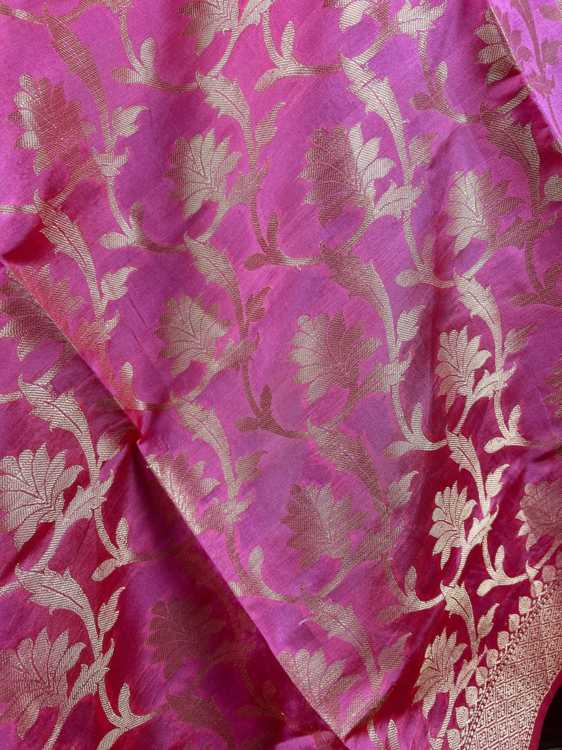 Rose Pink Silk Soft Silk Light Weight Dupatta | Indian Dupatta | Silk Dupatta | Stole | Scarf | Gift For Her| Kaash Collection - Kaash Collection