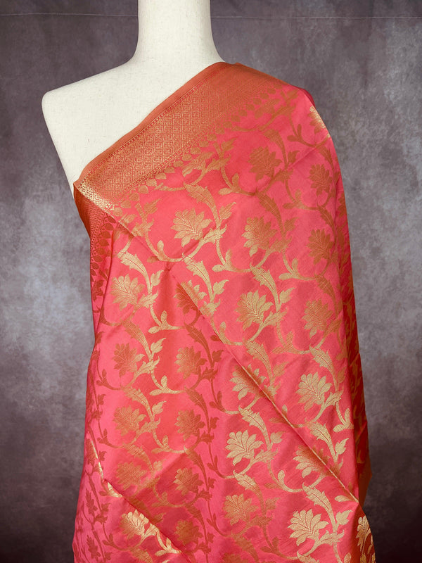 Rose Pink Color Silk Soft Silk Light Weight Dupatta | Indian Dupatta | Silk Dupatta | Stole | Scarf | Gift For Her| Kaash Collection - Kaash Collection