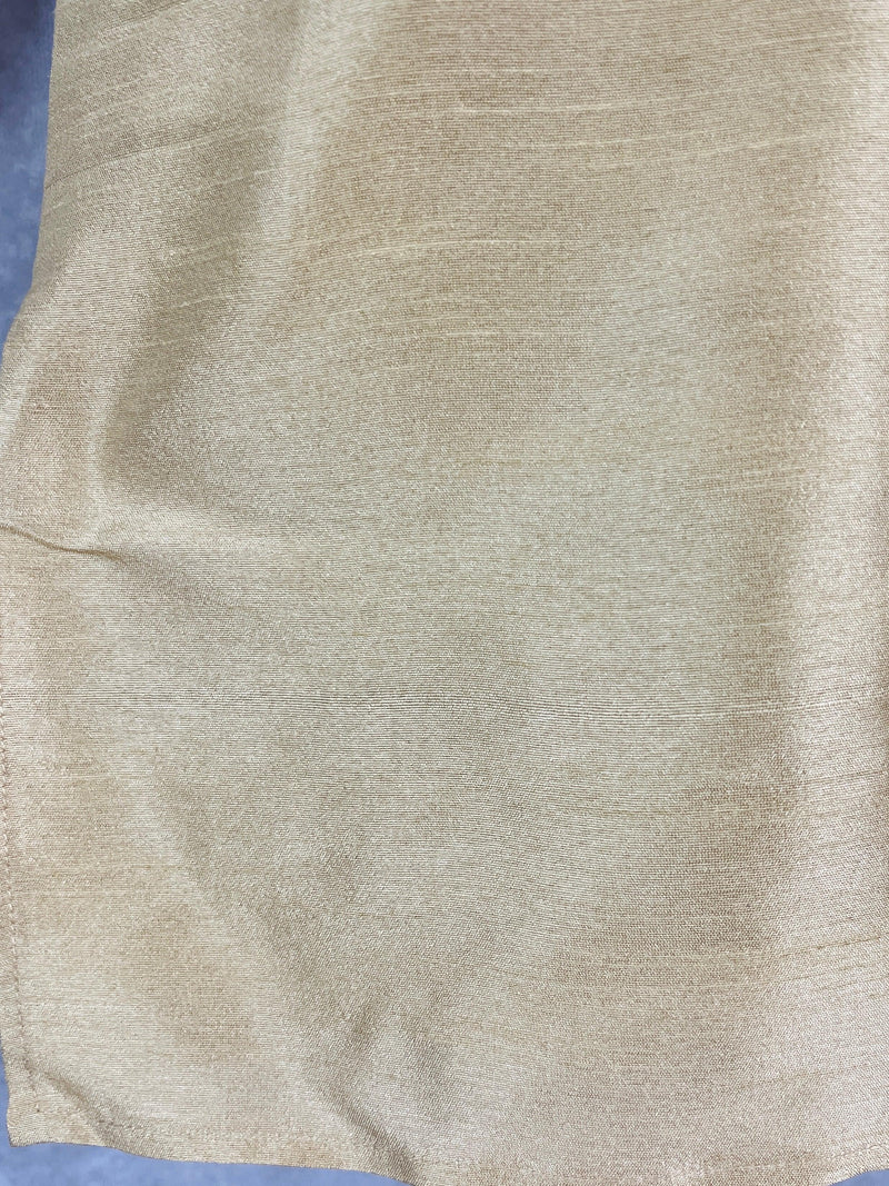 Light Gold Color Raw Silk Indian Men Short Kurta - Kaash Collection