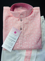 Pink Color Dhoti Sets for Infants and Boys | Cotton Kurtas for Boys | Dhoti Sets for Infants | Dhoti Sets for Boys | Kaash Kids - Kaash Collection