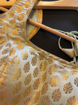 Pista Green Color Banarasi Readymade Blouse | Sleeveless Blouse  | Readymade Blouses | Blouses for Sarees | Kaash Collection - Kaash Collection