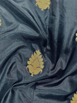 Black Color Saree with Muted Gold Zari Weave - Kaash