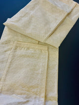 Cream men's kurta pajama in soft silk (non-pure) with self-design with lining — Kaash Collection