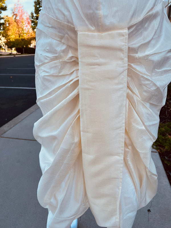 Creamy White Dhotis for Men | Dhoti for Kurtas | Raw Silk Dhotis | Cream Color Solid Dhoti Pants For Men | Dhoti For Mens | Kaash Collection - Kaash