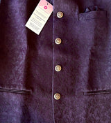 Eggplant Color Modi Nehru Jacket For Men | Mens Jacket | Jacket for Kurta | Raw Silk Jackets for Men Kurta | Waistcoat | Party Wear for Men - Kaash