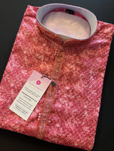 Exclusive Designer Strawberry Color Kurta with Digital Prints and Sequence Work in Soft Silk | Handwork on the neckline | Kurta Store - Kaash