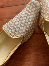 Gold Color Mens Shoes | Men Mojari | Shoes for Sherwani | Mens Shoes for Indian Wedding | Shoes for Indian Kurta | Juttis for Wedding - Kaash