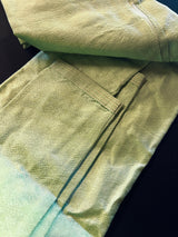 Green Color Raw Silk Indian Men Kurta Pajama 2pcs Set - Kaash