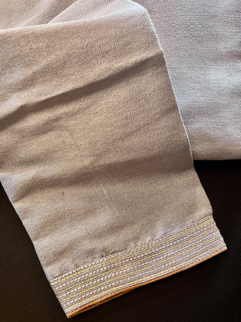 Grey Color Soft Silk Men Kurta Pajama | Mens Ethnic Wear| Indian Wedding Wear Kurta Pajama | Kurta Pajama for Men | Festival Collection - Kaash