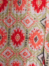 Multi-Color Ikkat men's Nehru/Modi jacket in soft silk with ikkat prints & sequin work — Kaash Collection