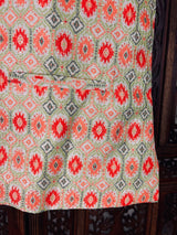 Multi-Color Ikkat men's Nehru/Modi jacket in soft silk with ikkat prints & sequin work — Kaash Collection