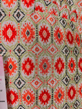 Multi-Color Ikkat men's Nehru/Modi jacket in soft silk with ikkat prints & sequin work — Kaash Collection