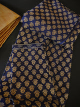 Blue Silk Men Kurta Pajama with Weave Butti Work in Jacquard with lining | Kurta Pajama for Men  | Blue Wedding Kurta for Men