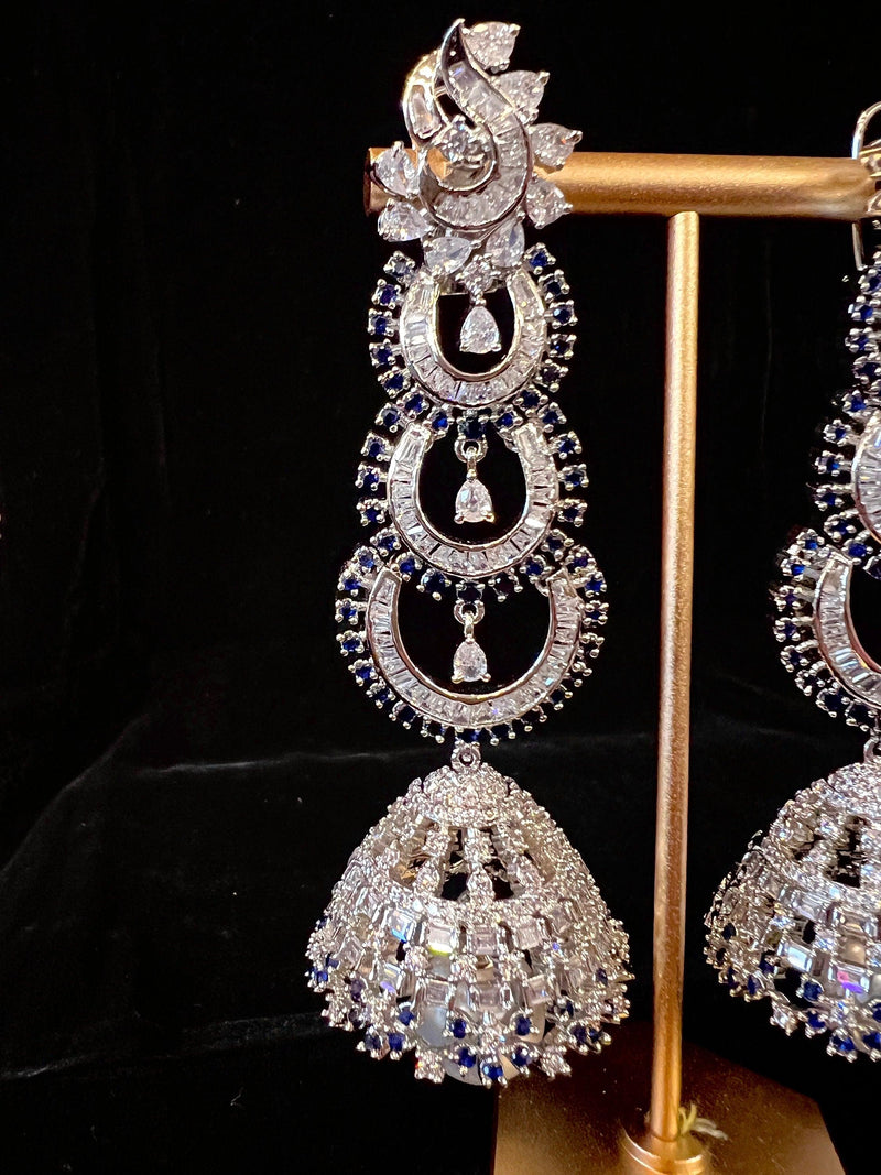 Heavy american diamond earrings Clearance