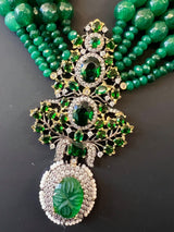 Emerald Statement Sabyasachi Inspired Bollywood Victorian Style Jewelry | Indian Wedding Jewelry | Indian Wedding Choker - Kaash