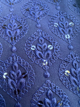 Blue Color Modi Jacket For Men | High Quality Premium Soft Cotton Silk Men Jacket for Kurtas with Embroidery Sequin