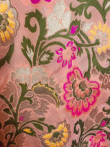 Light Peach Paithani Semi Banarasi dupatta in banarasi semi soft silk with paithani-style floral with meenakari — Kaash Collection