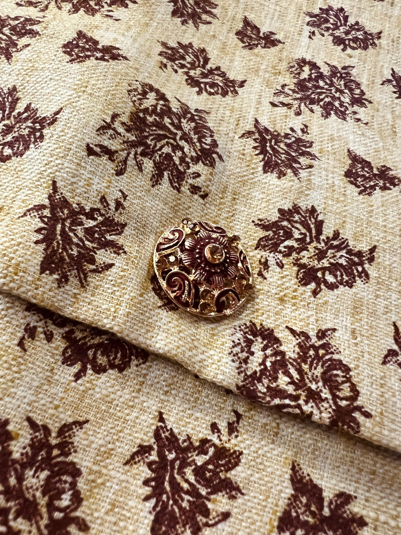 Off White Modi Nehru Jacket For Men with Floral Prints | Waist Coat | Jacket for Kurta | Gift For Him | Wedding Kurta | Kaash Collection - Kaash