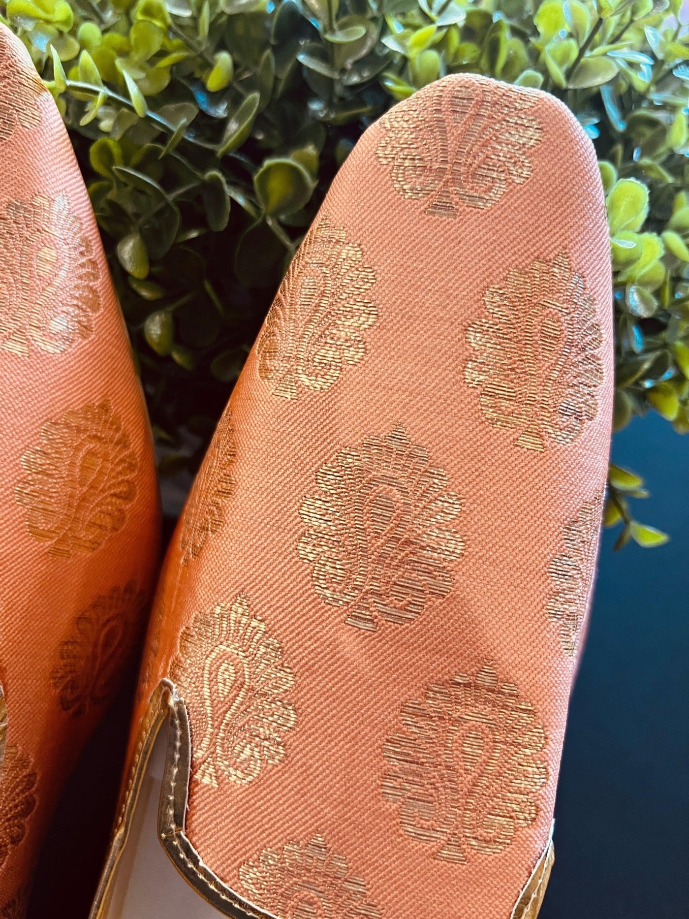 Peach Pink Mens Jutti / Mojari Wedding Shoes