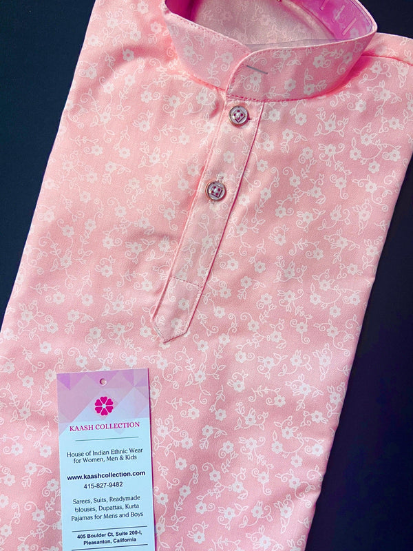 Pink Color Dhoti Sets for Infants and Boys | Cotton Kurtas for Boys | Dhoti Sets for Infants | Dhoti Sets for Boys | Kaash Kids - Kaash