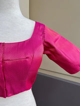 Pink Color Readymade Blouse with small Gold Color design in Brocade - Kaash