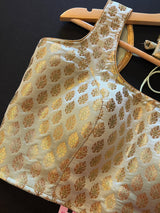 Pista Green Color Banarasi Readymade Blouse - Kaash