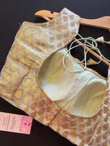 Pista Green Color Banarasi Readymade Blouse - Kaash