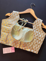 Pista Green Color Banarasi Readymade Blouse - Kaash