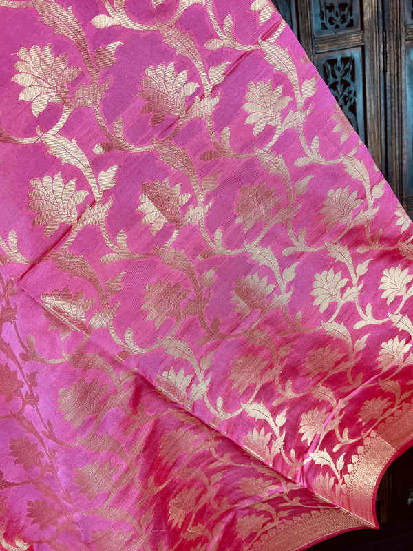 Rose Pink Silk Soft Silk Light Weight Dupatta | Indian Dupatta | Silk Dupatta | Stole | Scarf | Gift For Her| Kaash Collection - Kaash