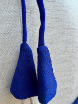 Royal Blue Color Plain Blouse in Raw Silk Material Princess Cut ReadytoWear Blouses - Kaash