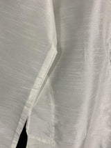 White Color Raw Silk Indian Men Short Kurta - Kaash