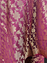 Wine Color Banarasi Soft Silk Light Weight Dupatta - Kaash