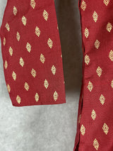 Wine Boys Cotton Silk Dhoti 2-piece kurta pajama set for boys with small gold buttis with gold dhoti — Kaash Collection