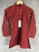 Wine Color Dhoti Sets for Boys | Soft Cotton Silk Kurtas for Boys | Dhoti Sets for Boys |Kurta Pajama for Boys | Kaash Kids Wear - Kaash